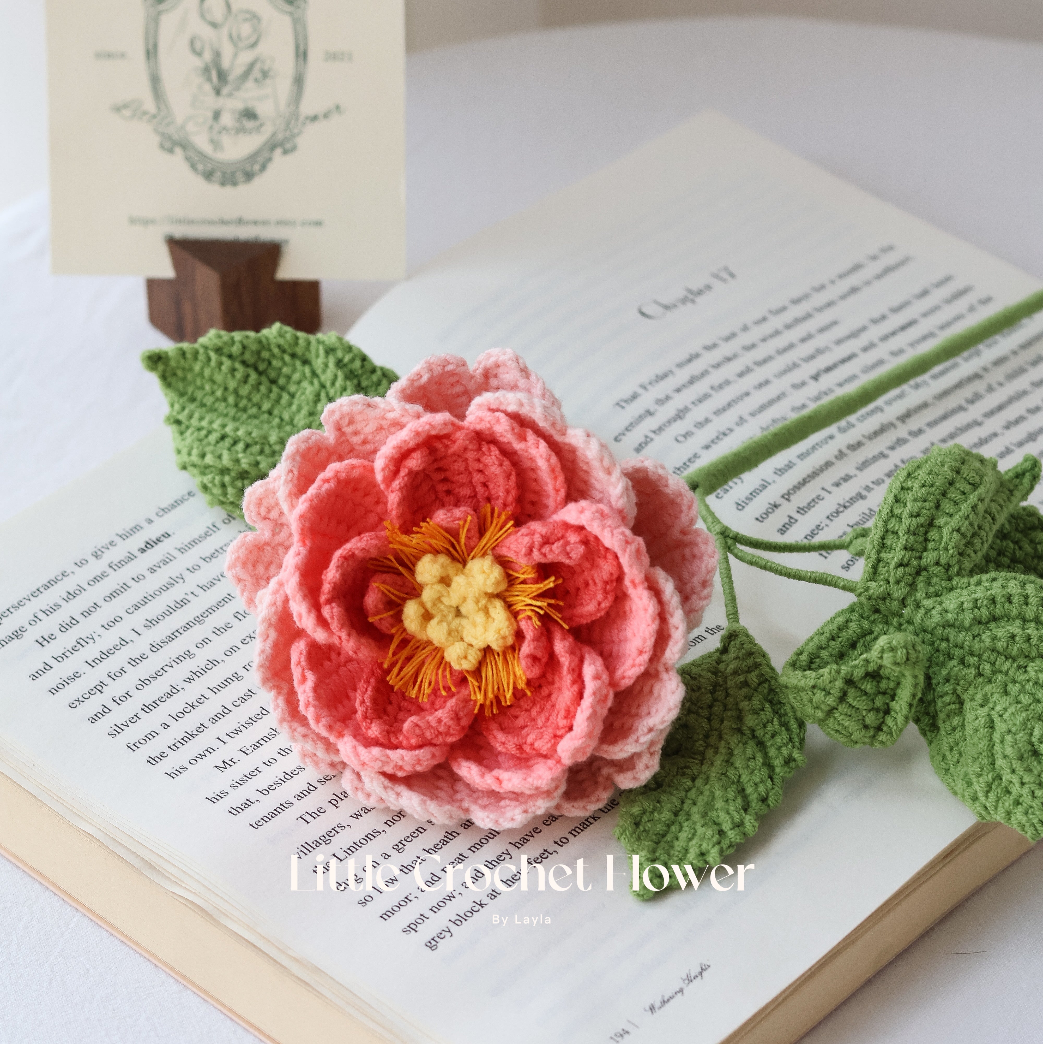Handmade Crochet Peony Flower Bouquet โ Colorful Knitted Home Decor